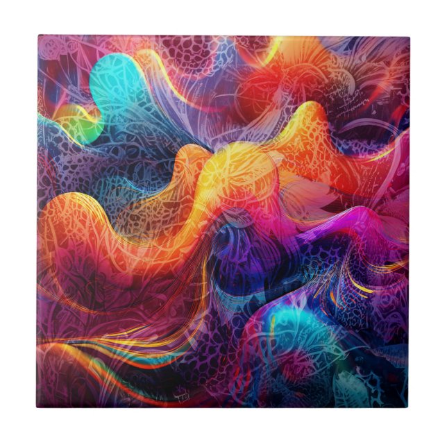 Keramik extravaganter Wirbel Fliese (Vorderseite)