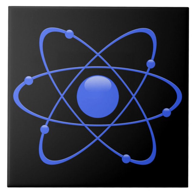 Keramik-Fliese DAS ATOMfünfziger jahre Retro Fliese (Vorderseite)