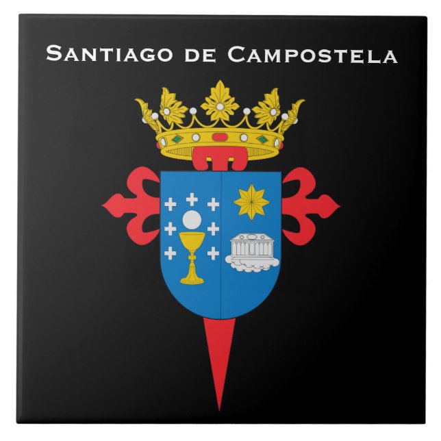 Keramik-Fliese Santiagos de Campostela* Spanien Fliese (Vorderseite)