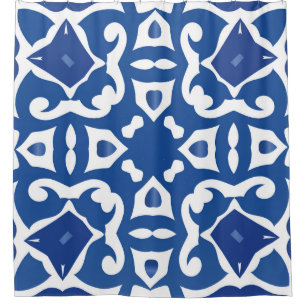 Keramik Fliesen azulejo portugal. Vintag Duschvorhang