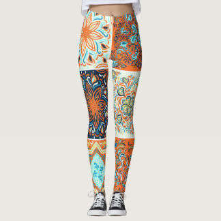 Keramik Fliesen Schmuck: abstrakte Muster. Leggings