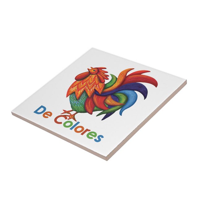 Keramik-Foto-Fliese De Colores Rooster Gallo Fliese (Seite)