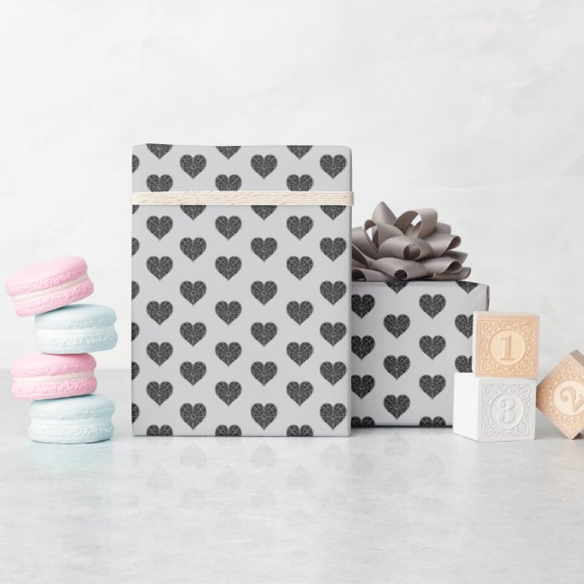 Keramik führt zu schwarzem Wrapping Paper Geschenkpapier (Babyparty)