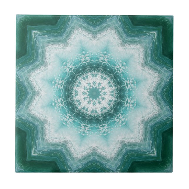 Keramik für aquamarine geometrische Muster des bla Fliese (Vorderseite)