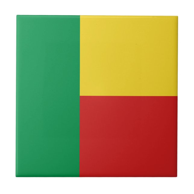 Keramik für Benin Flag Fliese (Vorderseite)