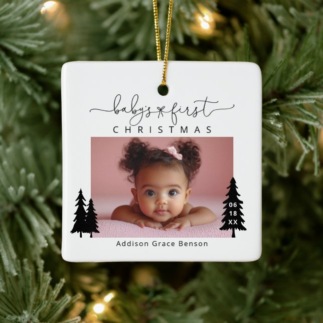 Keramik für das 1. Weihnachtsfest des Babys Keramikornament (Baum)