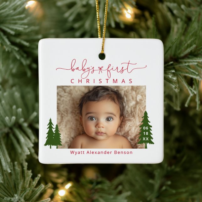 Keramik für das 1. Weihnachtsfest des Babys Keramikornament (Baum)
