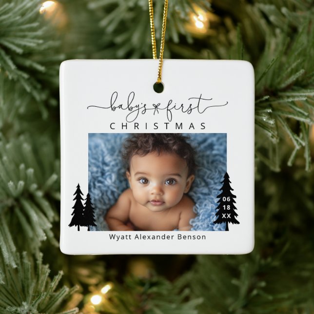 Keramik für das 1. Weihnachtsfest des Babys Keramikornament (Baum)