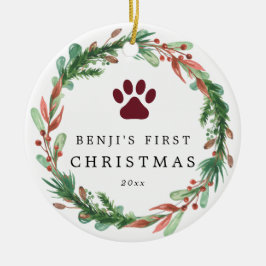 Keramik für den ersten Weihnachtskranz meines Haus Keramik Ornament
