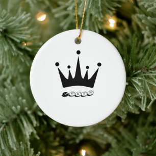 Keramik für die schwarze Kronenkönigin Ornament