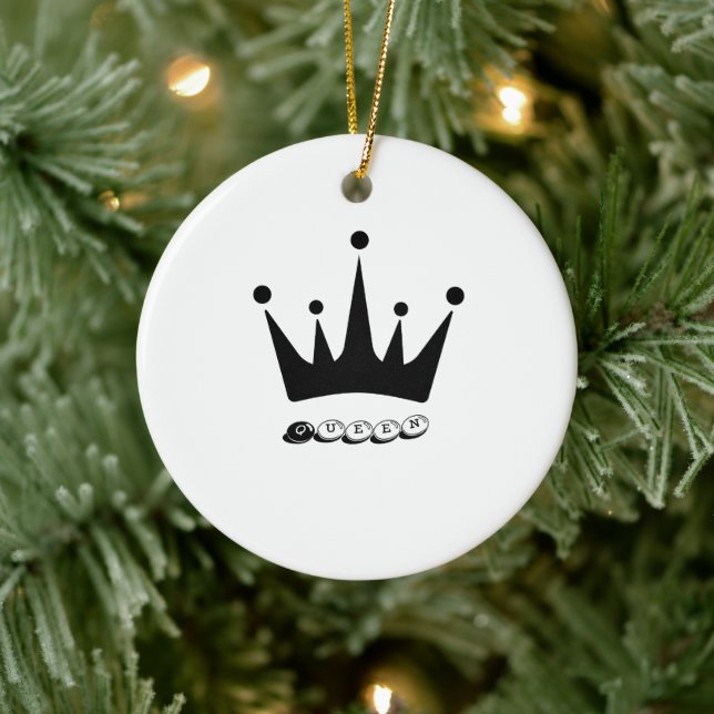 Keramik für die schwarze Kronenkönigin Ornament (Baum)