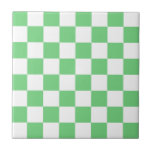 Keramik für hintergrünes Prüfmuster Fliese<br><div class="desc">Retro Green Chessboard Karton Tile Y2K Ästhetisches Muster</div>
