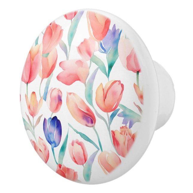 Keramik für Wasserfarben-Tulips Keramikknauf (Rechts)