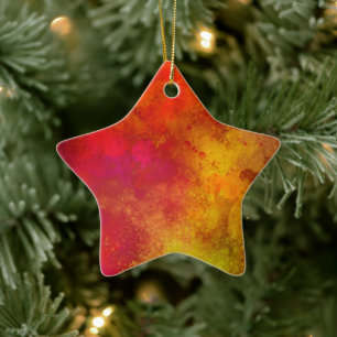 Keramik Gelb und Rosa Ornament