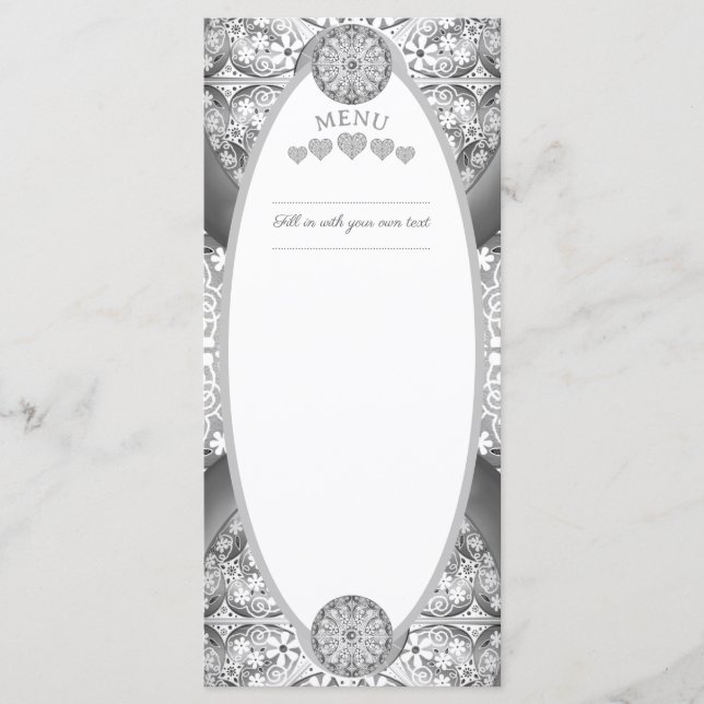 Keramik Grau Menükarte (Vorderseite)