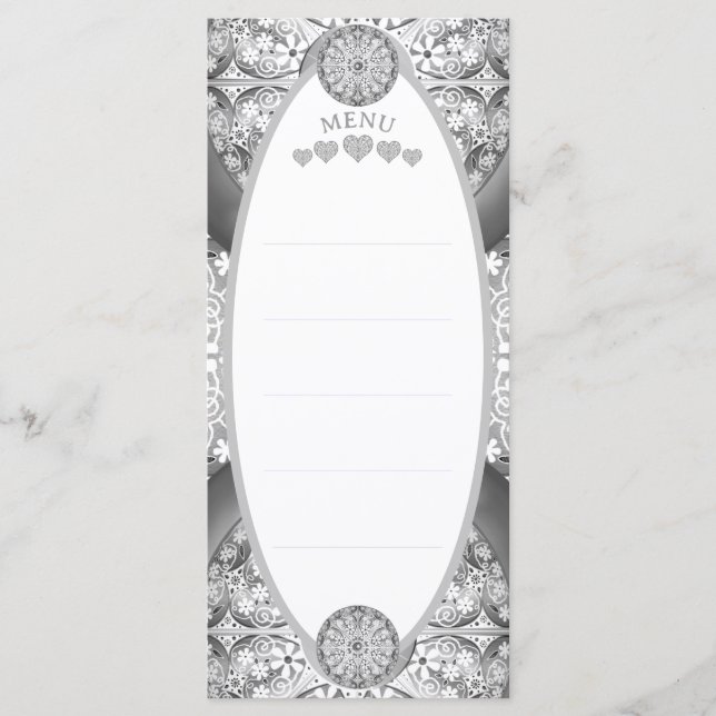 Keramik Grau Menükarte (Vorderseite)