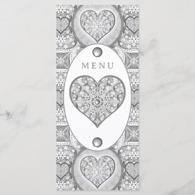 Keramik Grau Menükarte (Rückseite)