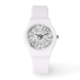 Keramik Grau & Schneeflocke Armbanduhr
