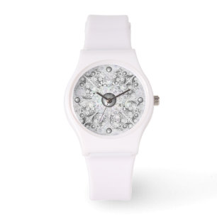Keramik Grau & Schneeflocke Armbanduhr