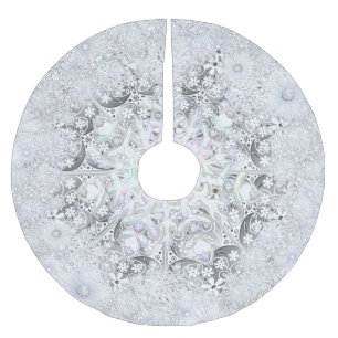 Keramik Grau & Schneeflocke Polyester Weihnachtsbaumdecke