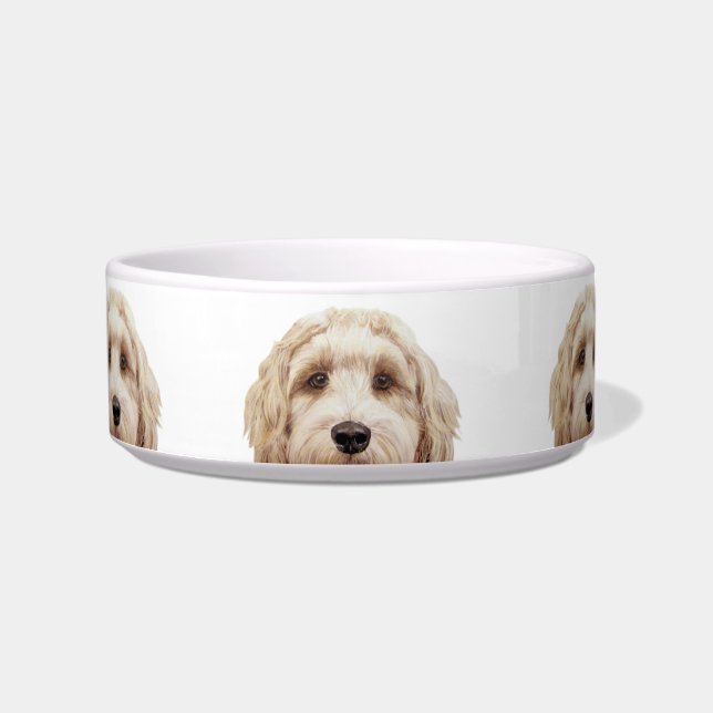 Keramik Heimtiere Bowl/ Labradoodal Beige Napf (Vorderseite)