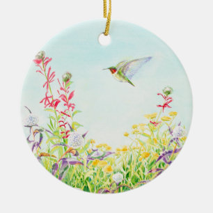 Keramik Hummingbird Ornament