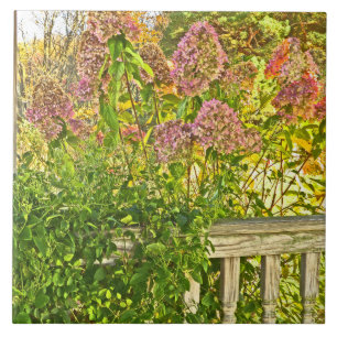 Keramik /"HYDRANGEAS AT HOLZZENZ" Fliese