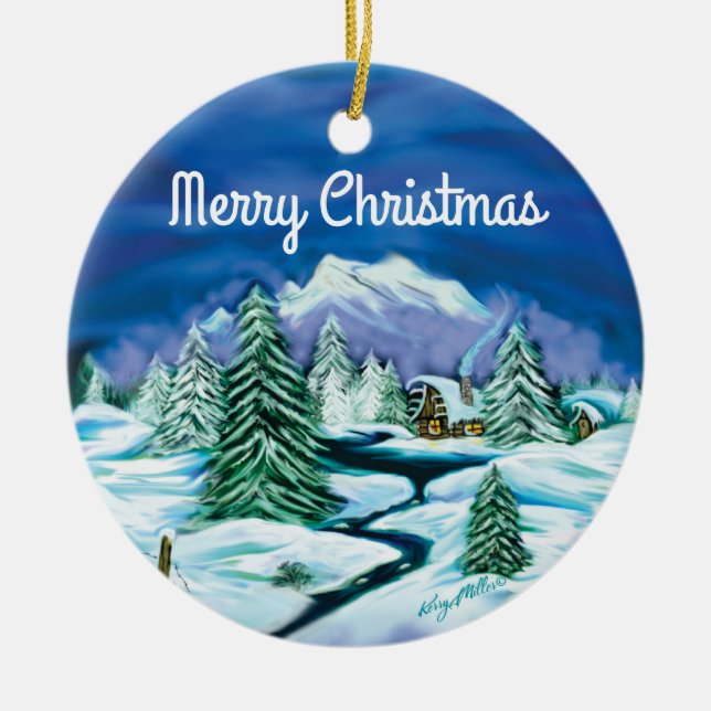 Keramik im Winter Ornament (Vorne)