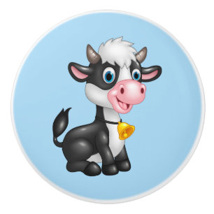 Keramik Kabinett Knob-Baby Bull Kuh Keramikknauf