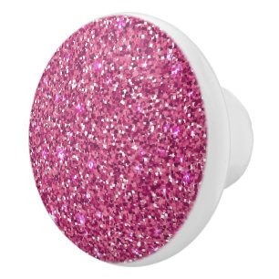 Keramik Kabinett Knob-Pink Imitats Glitzer Keramikknauf