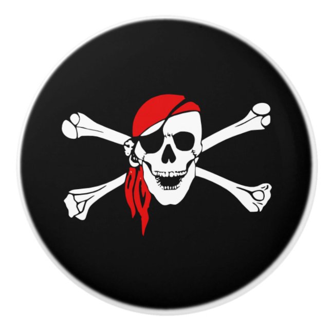 Keramik Kabinett Knob Pirate Keramikknauf (Vorderseite)