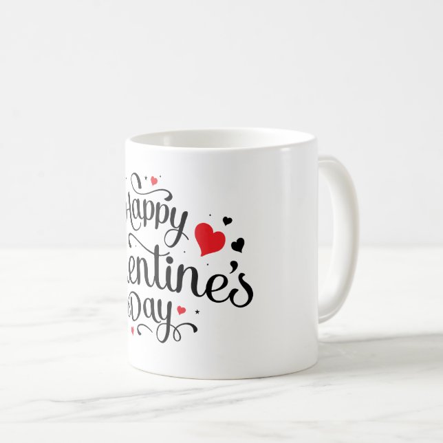 Keramik Kaffee Tasse-Valentine Herz Kaffeetasse (VorderseiteRechts)