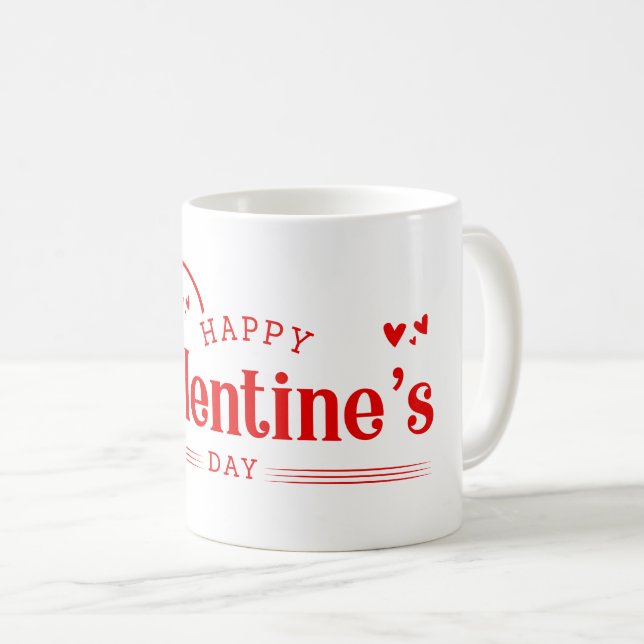 Keramik Kaffee Tasse-Valentine Herz Kaffeetasse (VorderseiteRechts)