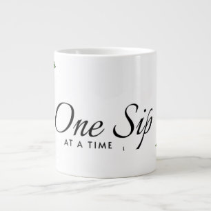 Keramik Kaffee Tasse weiß mit beruhigender Wasserf