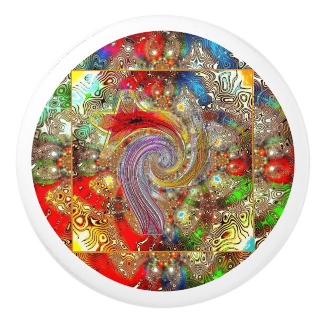 Keramik "Kaleidoskop-Fury" Keramikknauf (Vorderseite)