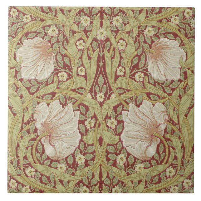 Keramik Kamin William Morris entwirft 03 Fliese (Vorderseite)