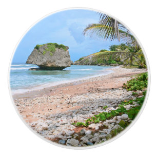 KERAMIK KNOB/BARBADOS STRANDSEKENE/GROSSER ROCK KERAMIKKNAUF