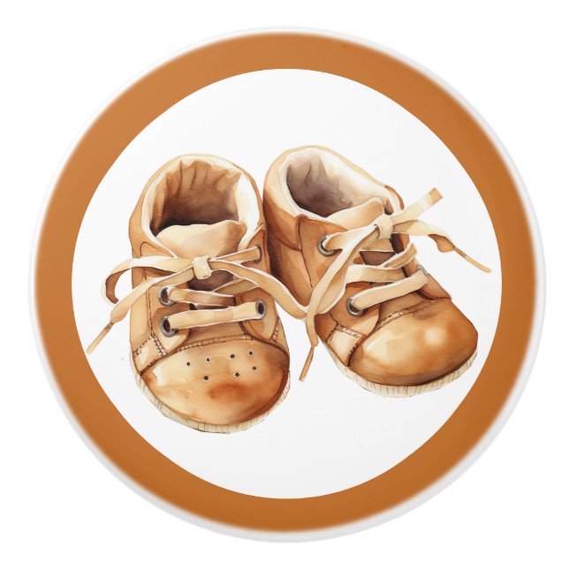 Keramik-Knob für Kinderschuhe - Dekor des Unisex-K Keramikknauf (Vorderseite)