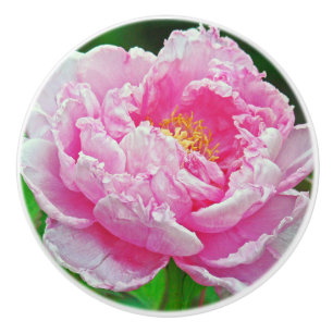 KERAMIK KNOB/ PINK PEONY KERAMIKKNAUF