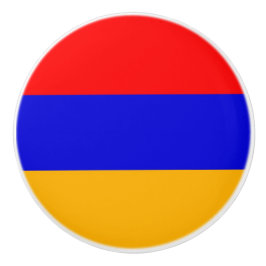 Keramik Knöpfe ziehen mit der Flagge Armeniens Keramikknauf