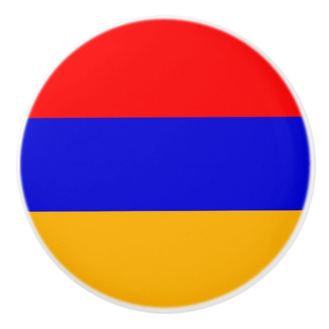Keramik Knöpfe ziehen mit der Flagge Armeniens Keramikknauf (Vorderseite)