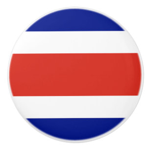 Keramik Knöpfe ziehen mit Flagge von Costa Rica Keramikknauf