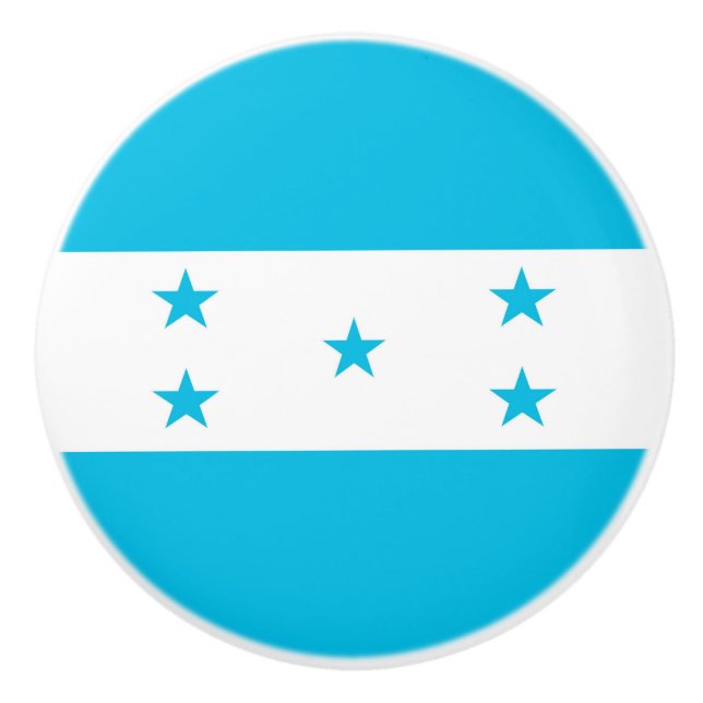 Keramik Knöpfe ziehen mit Flagge von Honduras Keramikknauf (Vorderseite)