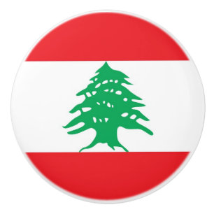 Keramik knöpfen mit Flagge des Libanon Keramikknauf