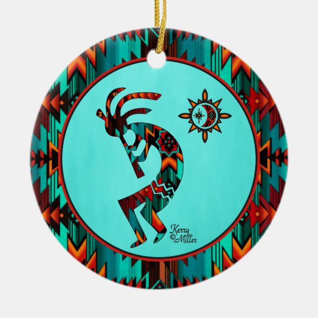 Keramik Kokopelli Ornament (Vorne)