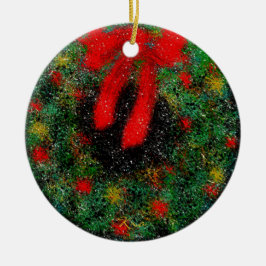 Keramik-Kreis der Weihnachtsverzierungs-(Wreath) Keramikornament
