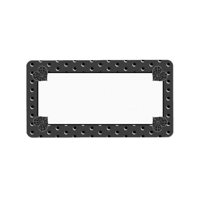 Keramik Lace Black Adressaufkleber (Vorne)