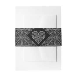 Keramik Lace Black Einladungsbanderole