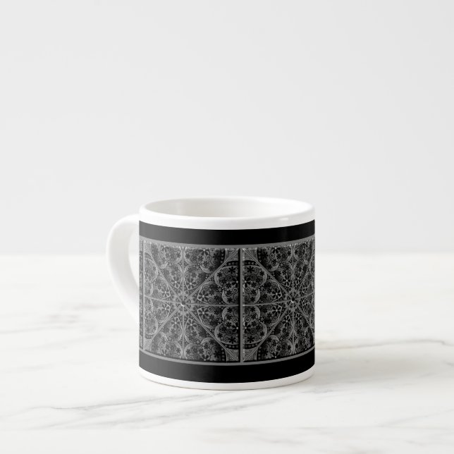 Keramik Lace Black Espressotasse (Vorderseite Links)