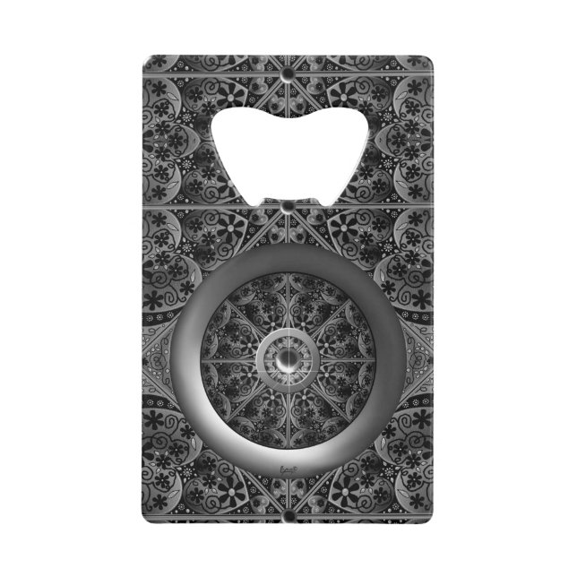 Keramik Lace Black Geldbeutel Flaschenöffner (Vorderseite)